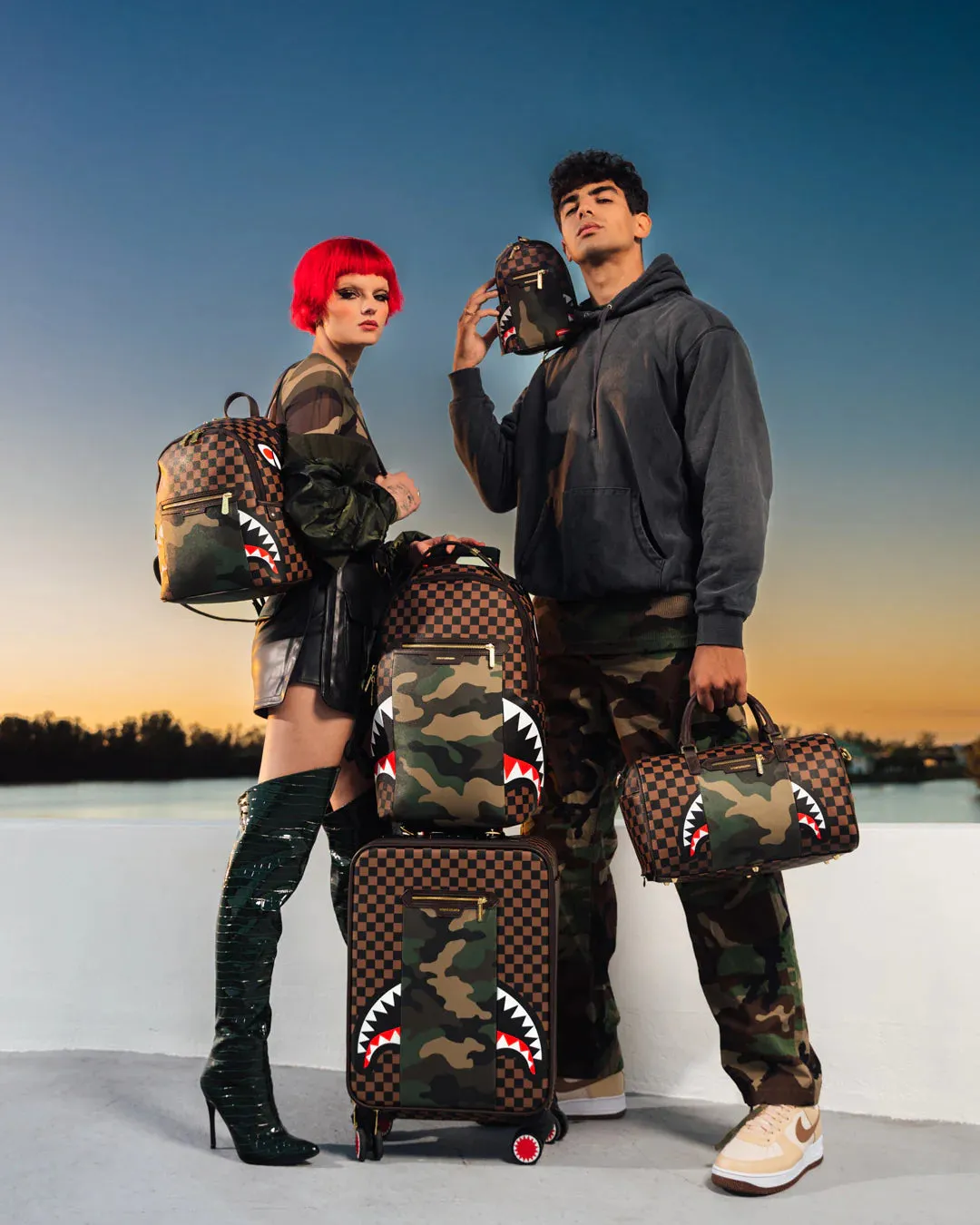 Sip With Camo Accent Mini Duffle