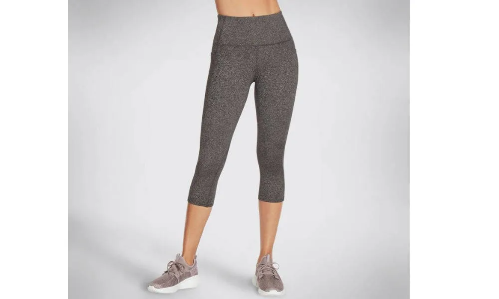 Skechers Womens GO WALK High Waisted Mid-Calf Legging Grey