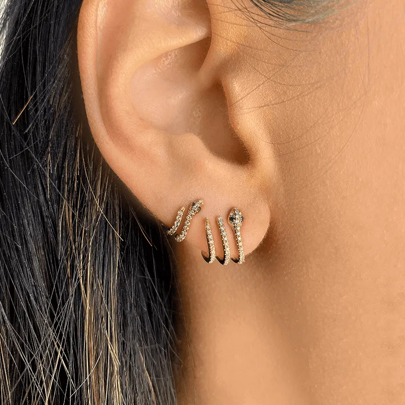 Snake Lobe Stud Earrings