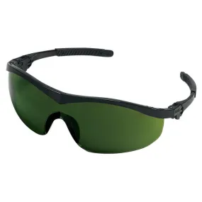 ST1130 MCR Safety ST1 Series Safety Glasses, Green Lens, Nylon Black Temple