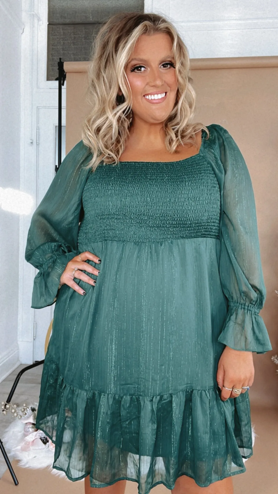 Stay Stunning Mini Dress, Green