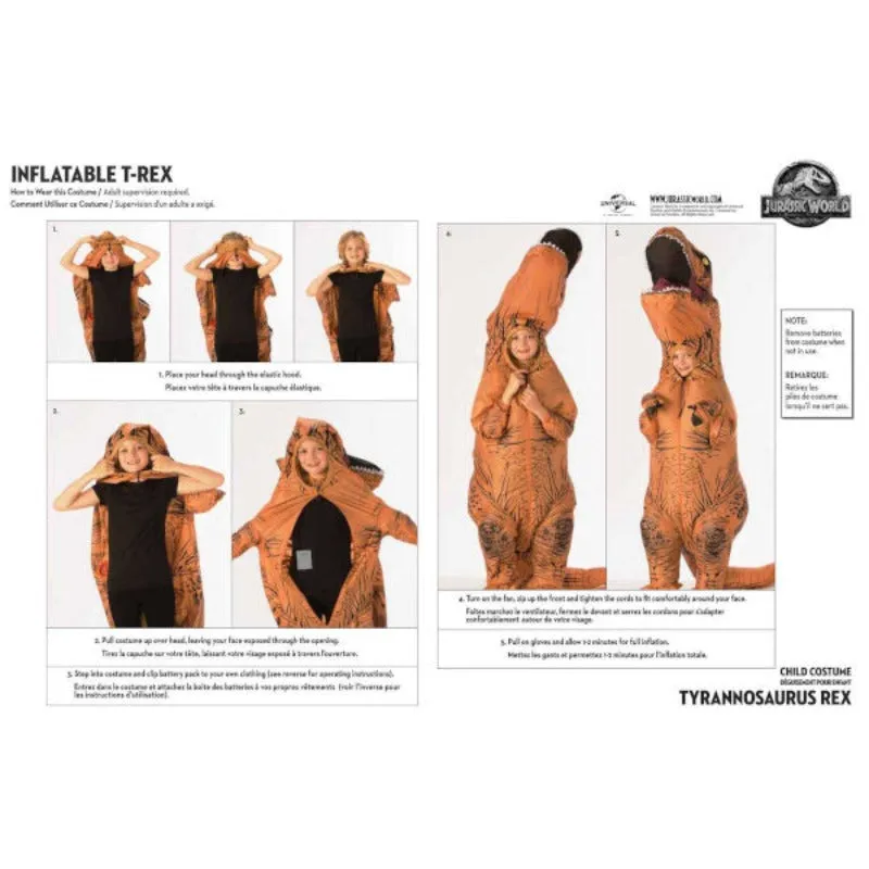 T Rex Inflatable Child Costume-Child