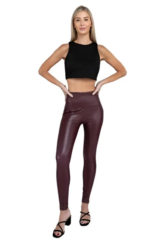 TEEK - High Rise Faux Leather Leggings