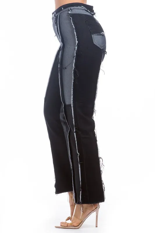 TEEK - PATCHWORK BLACK EDGY JEANS