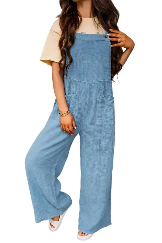 TEEK - Pocketed Casual Overalls