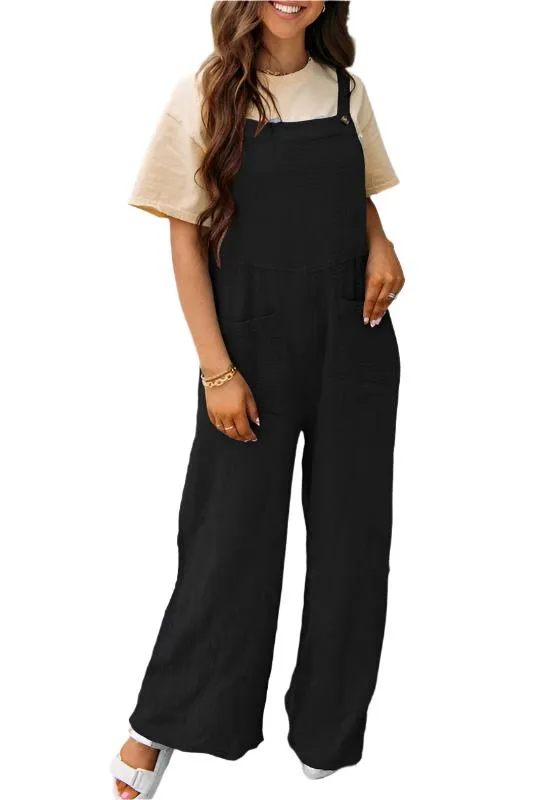 TEEK - Pocketed Casual Overalls