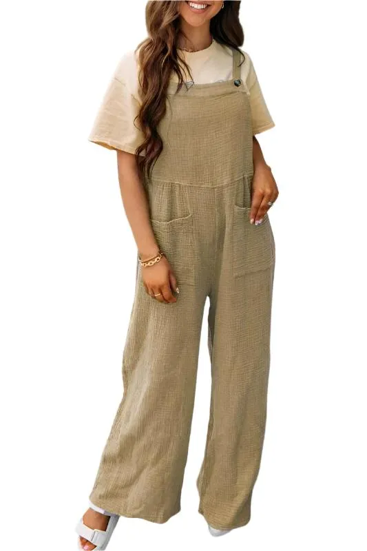 TEEK - Pocketed Casual Overalls