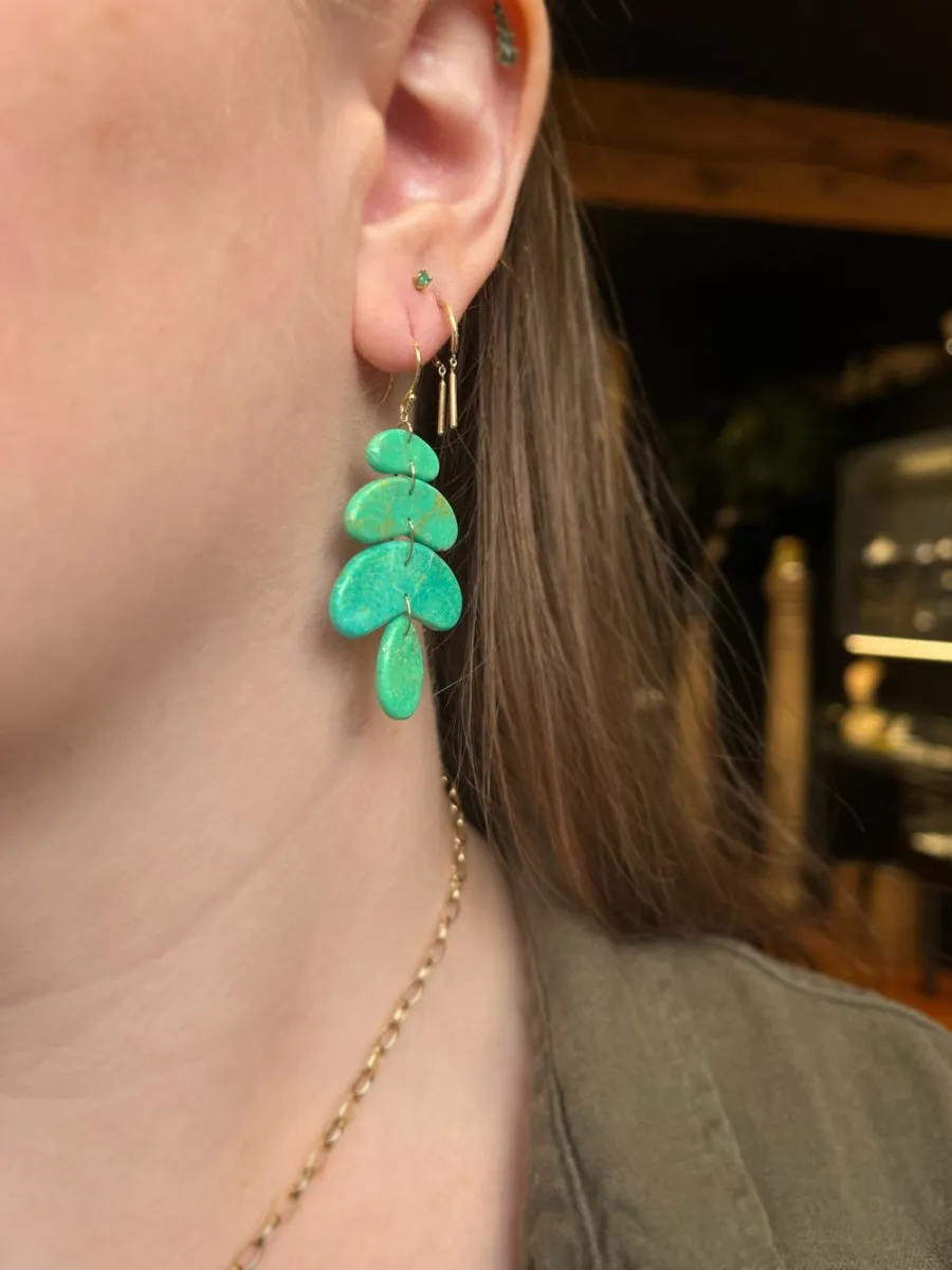 Ten Thousand Things Green Turquoise Small Totem Earrings