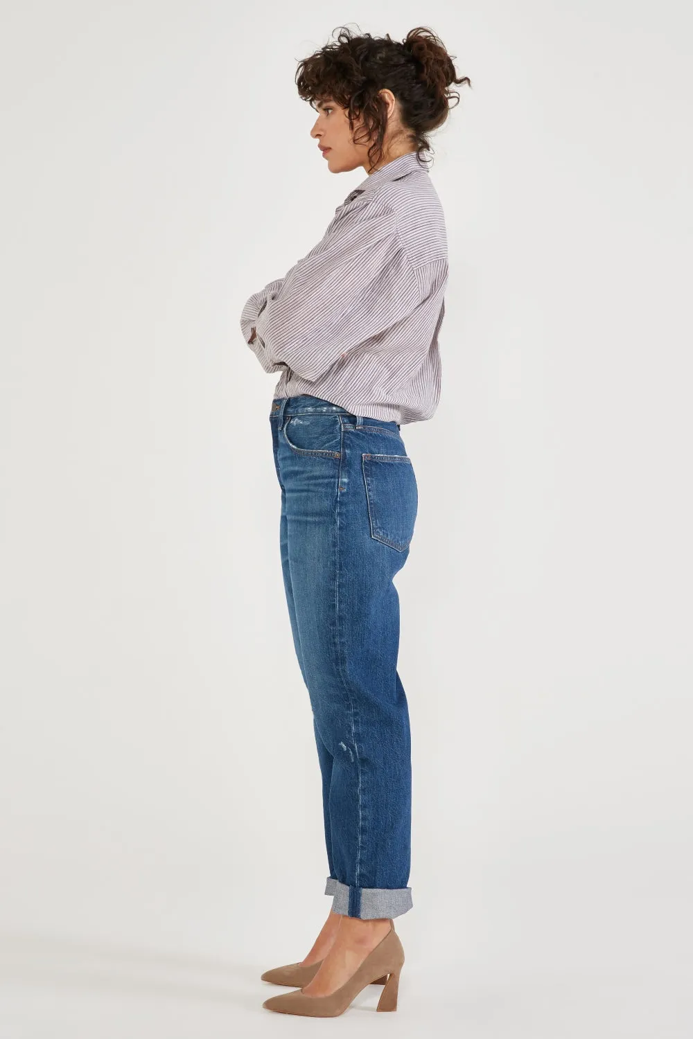 The Bryce Pinch Waist Boyfriend Denim by ÉTICA