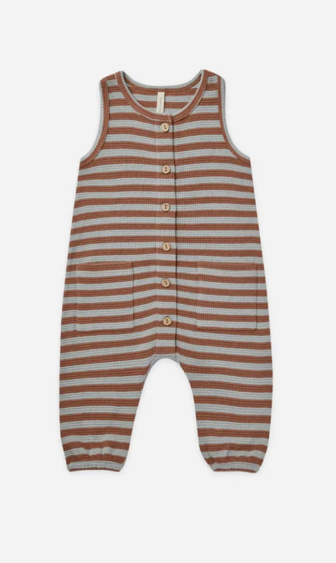 The Waffle Sleeveless Jumpsuit by Quince Mae - Stripe - BABY