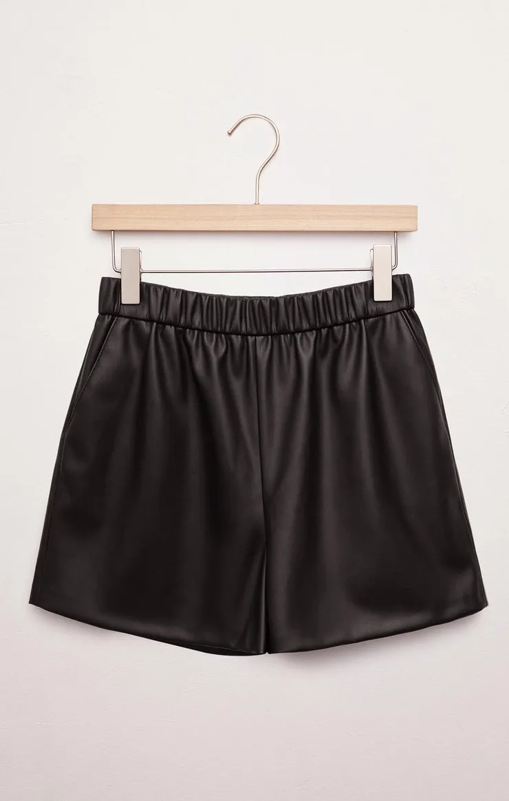 Tia Faux Leather Shorts