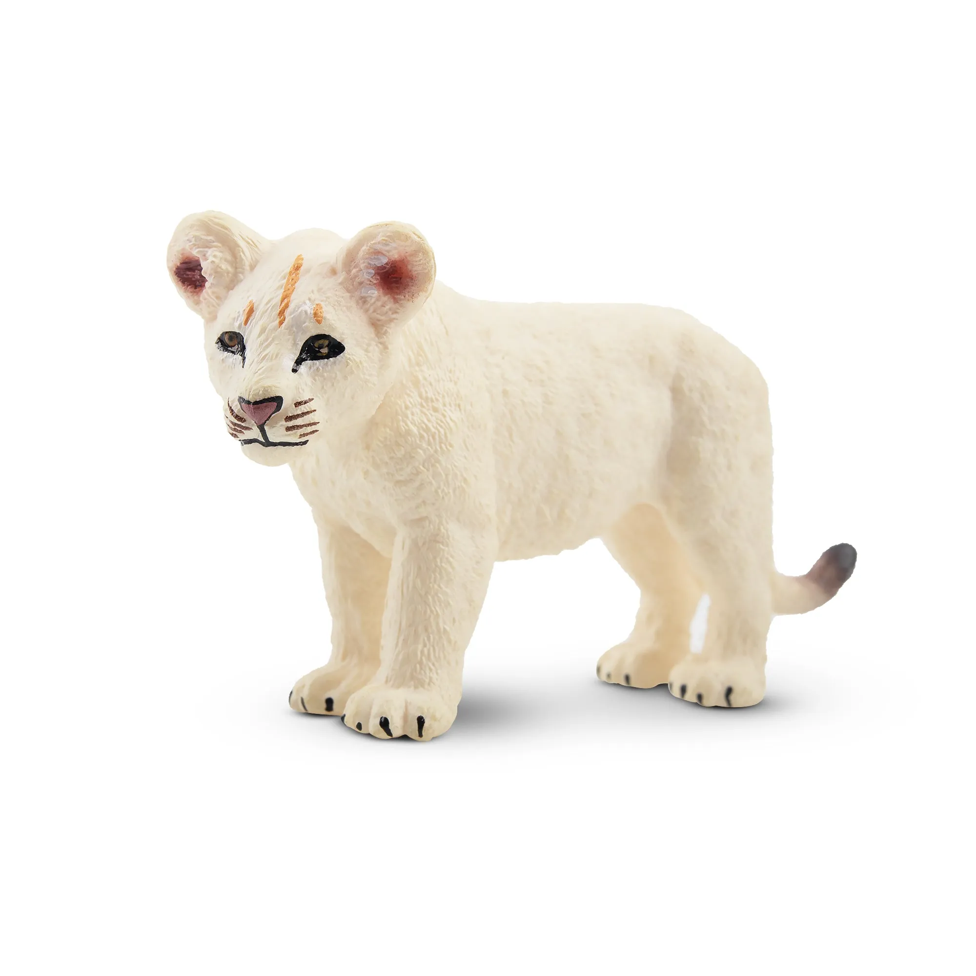 Toymany Standing White Lion Cub Figurine Toy