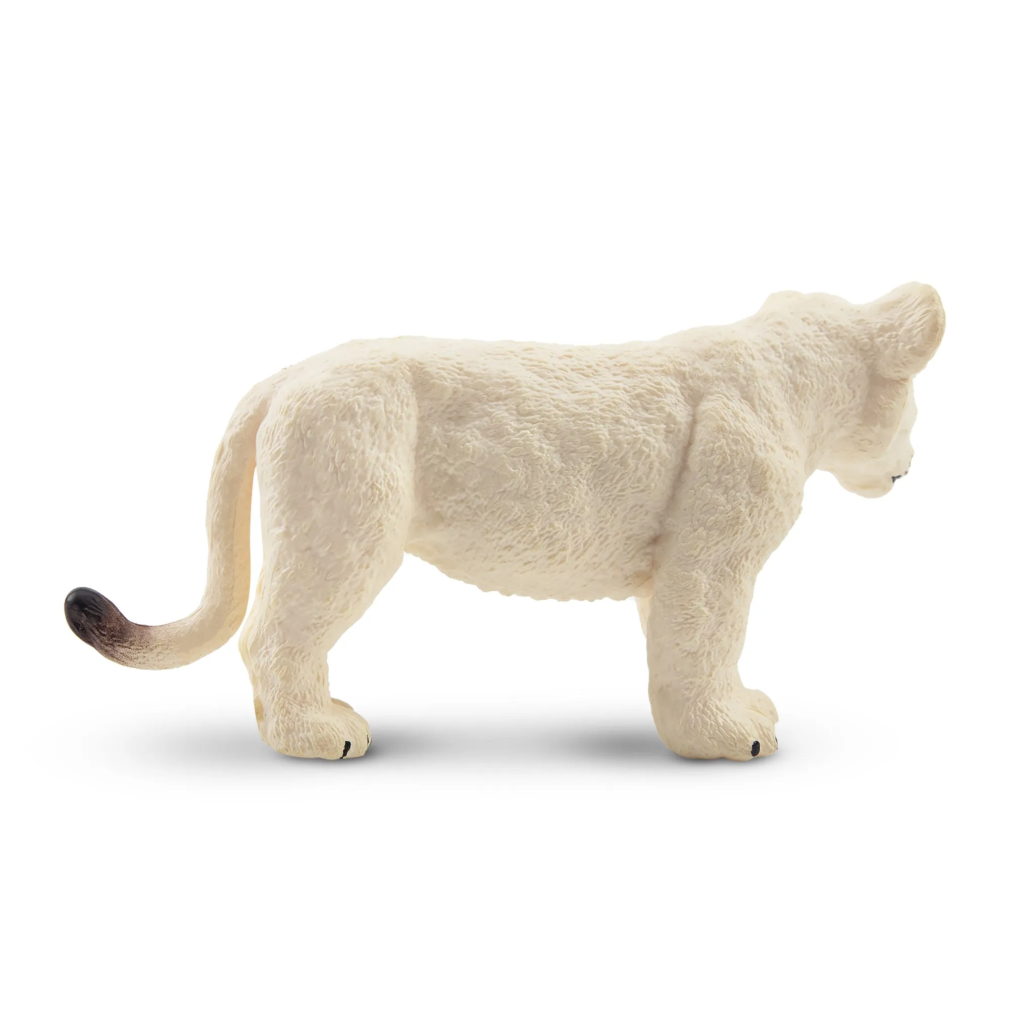 Toymany Standing White Lion Cub Figurine Toy