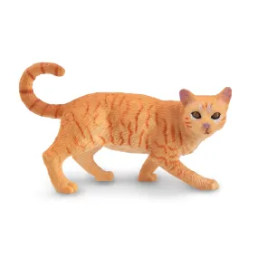 Toymany Striding Orange Tabby Cat Figurine Toy