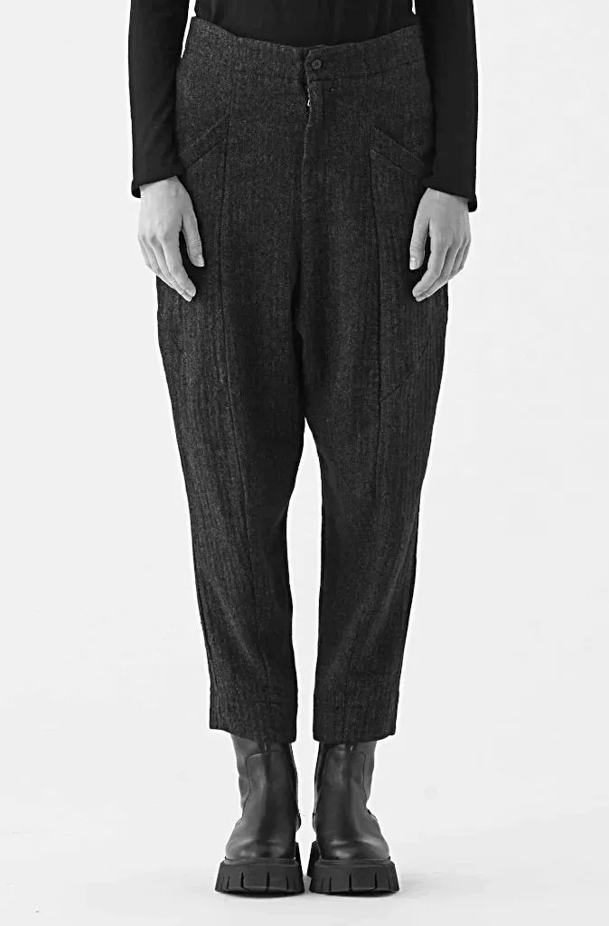 Transit Par Such Balloon Leg Pants in Black Melange