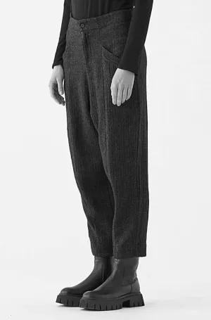 Transit Par Such Balloon Leg Pants in Black Melange