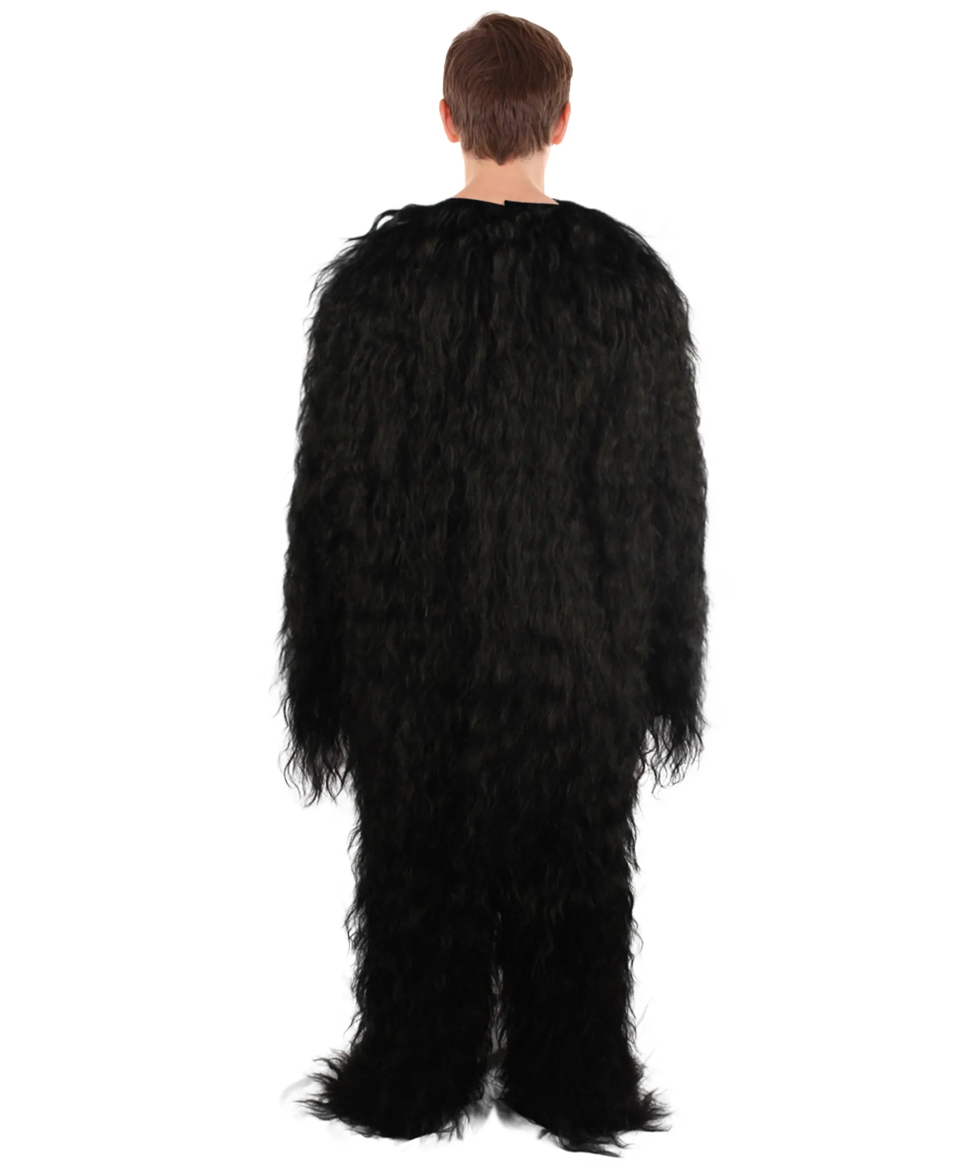 Unisex Hairy Warrior Ape Military Leader Resistance Fighter Yeti Costume (Black).