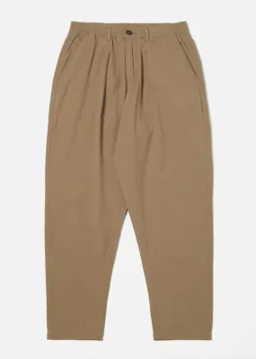 Universal Works Pleated Track Pants Olive Seersucker