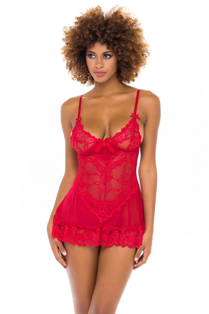 Valentine Lace Babydoll • Curve