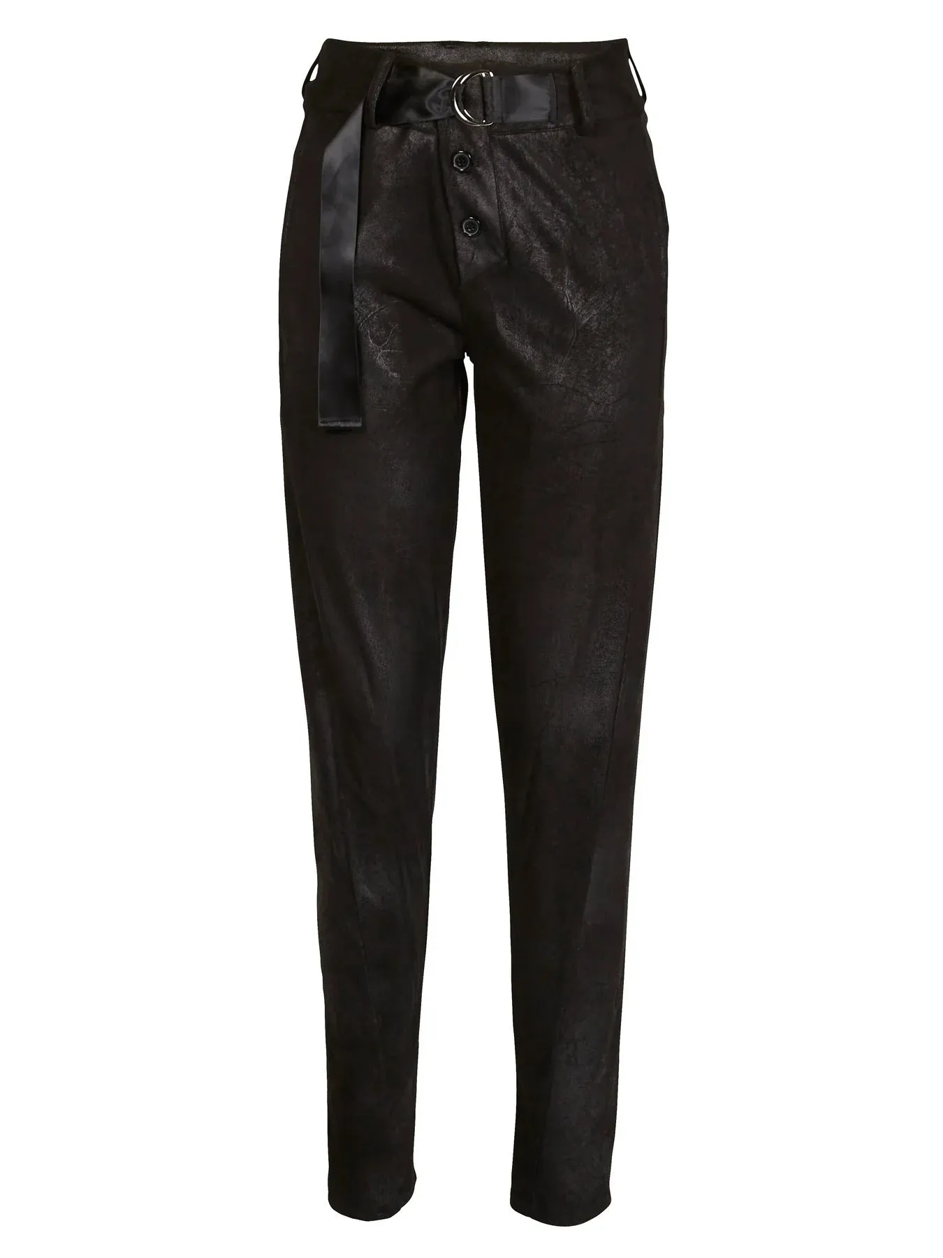 Vanika Vegan Leather Trousers - Black