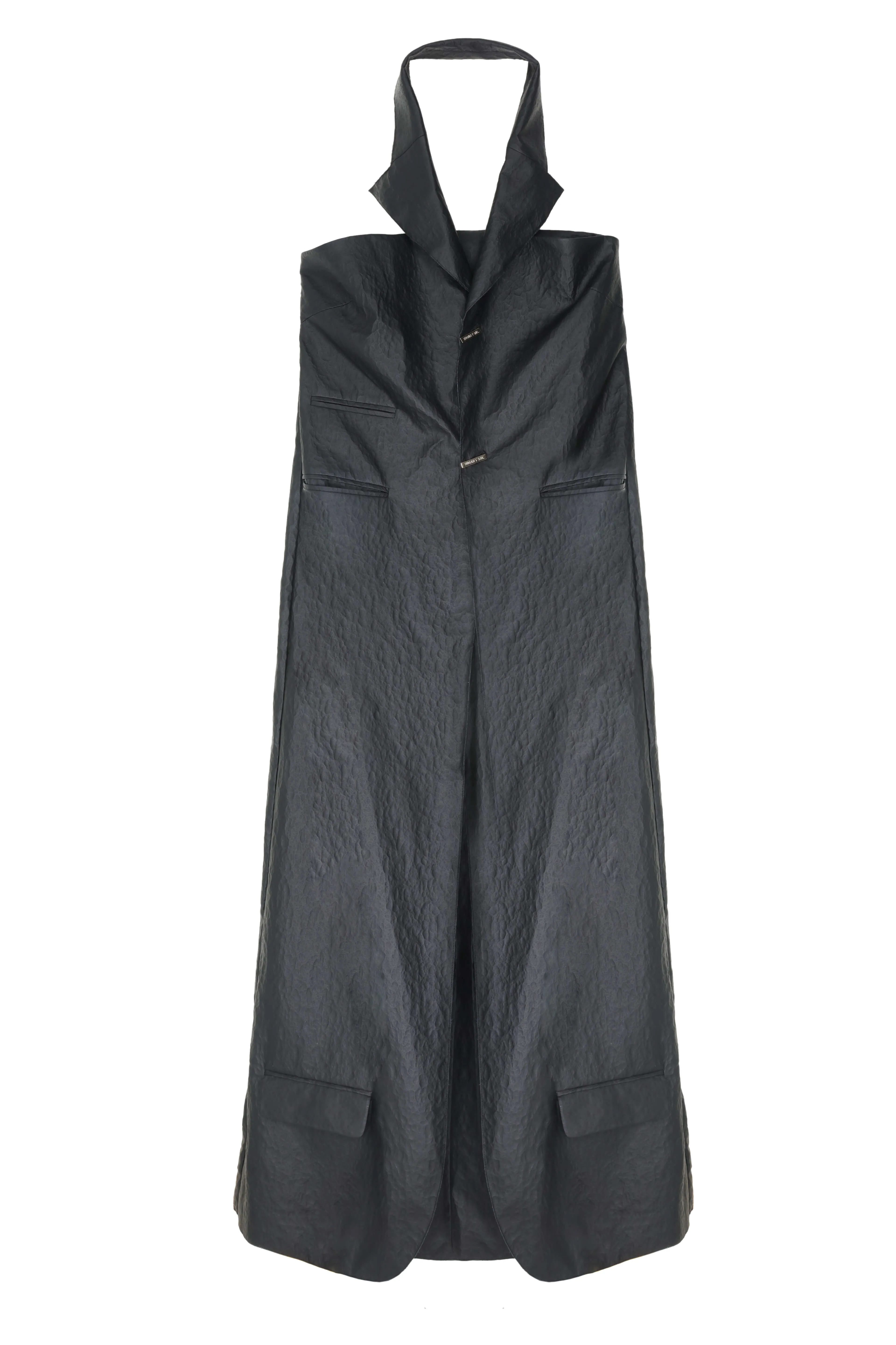 VEGAN LEATHER LAPEL JUMPSUIT