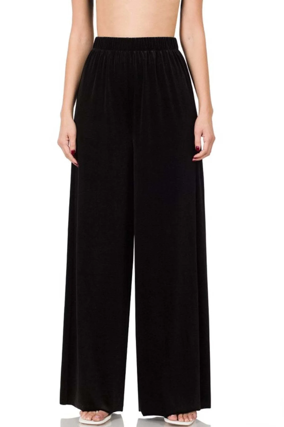 Velvet Wide Leg Pants - Available in 3 colors!