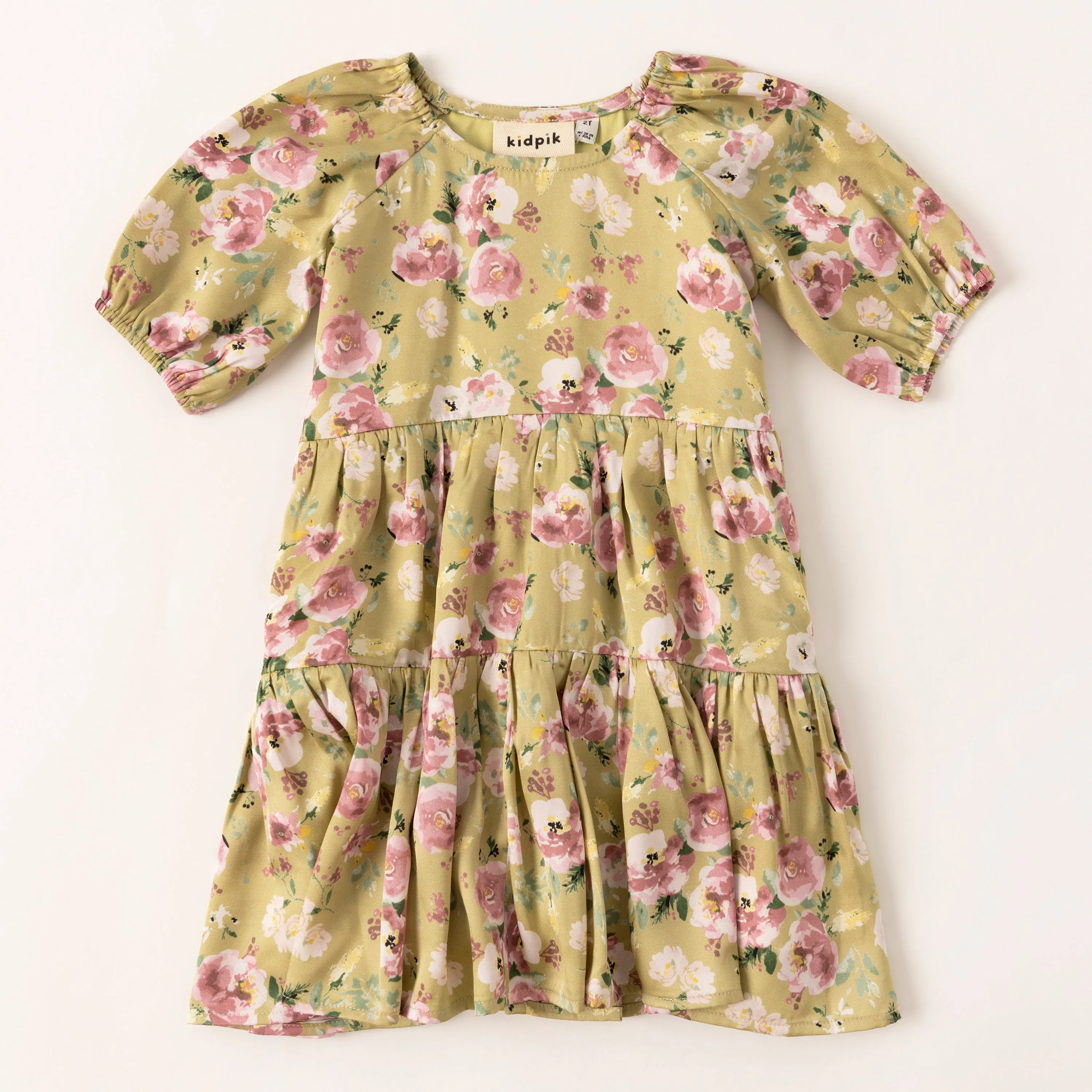 Watercolor Rose Babydoll Dress