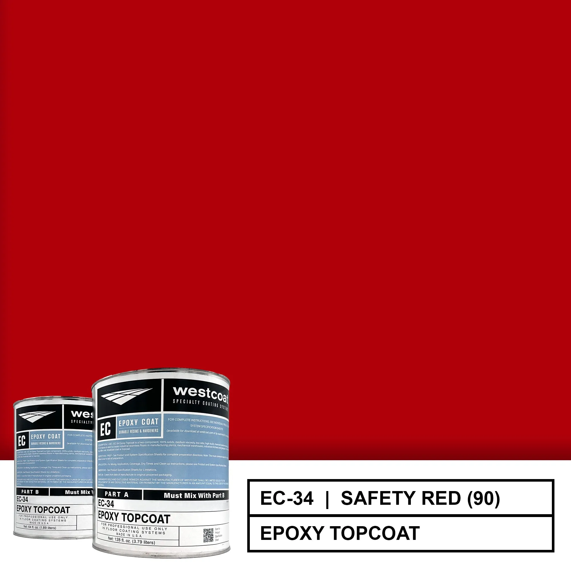 Westcoat EC-34 100% Solids Pigmented Epoxy Topcoat | 1.5 Gallon Kit