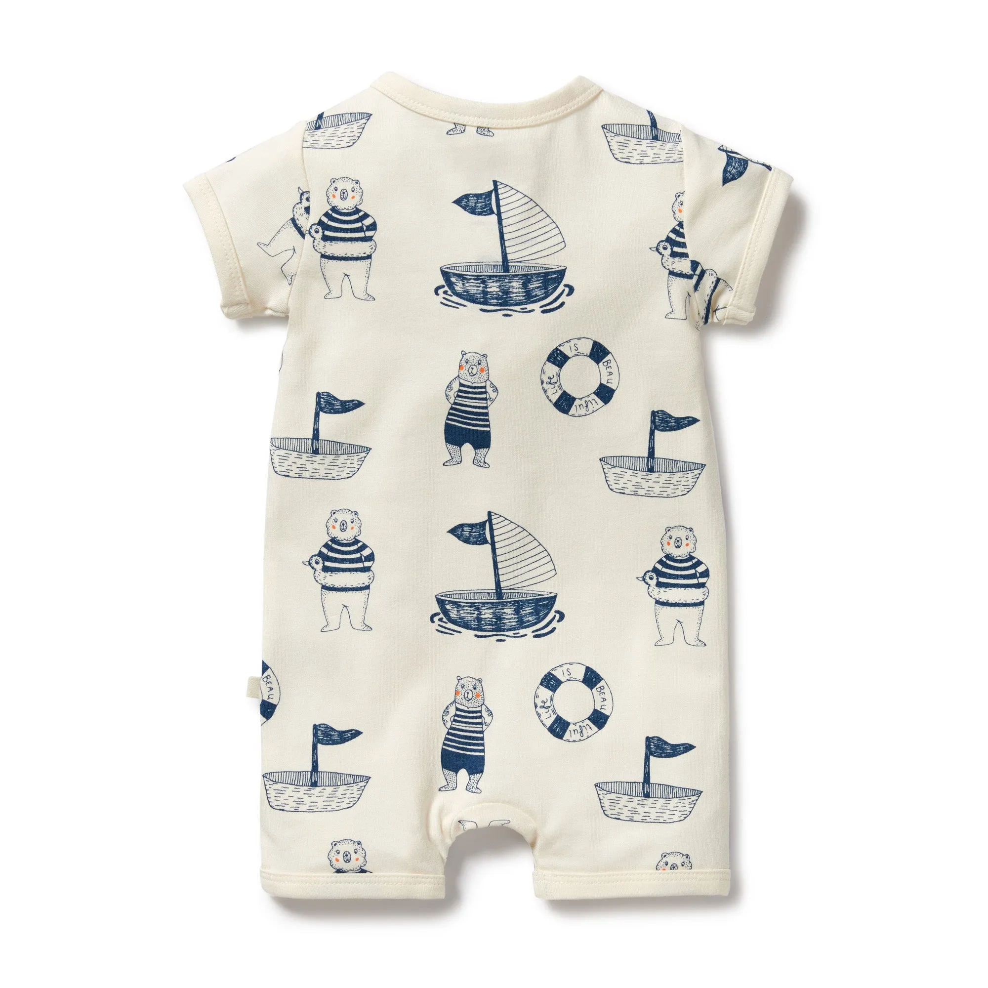 Wilson and Frenchy Organic Boyleg Zipsuit Nautical Bear