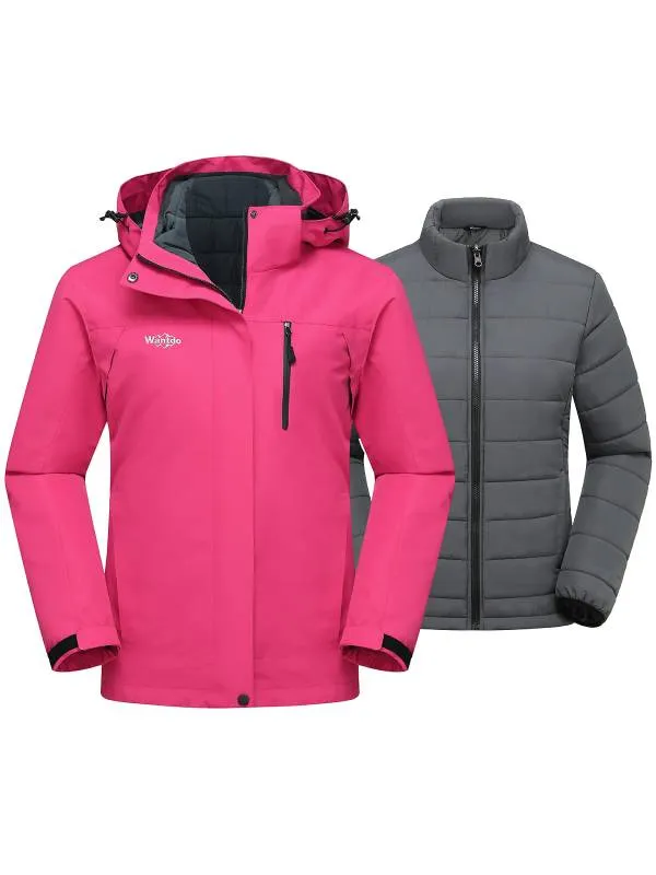 Women's 3-in-1 Ski Jacket Winter Coat C41