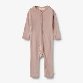 Wool Jumpsuit L/S Dusty - dry rose