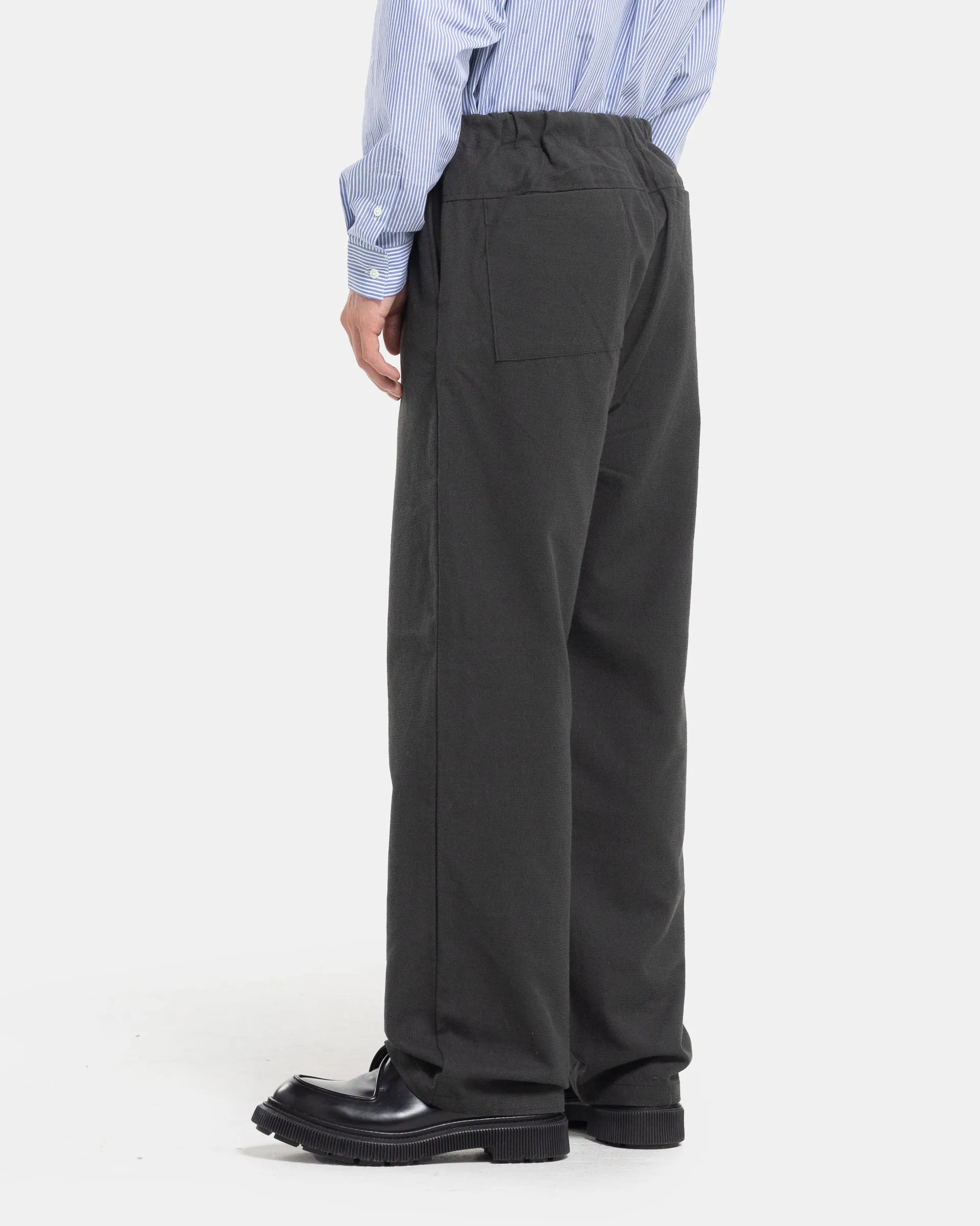 Wool Mix Easy Pants in Charcoal